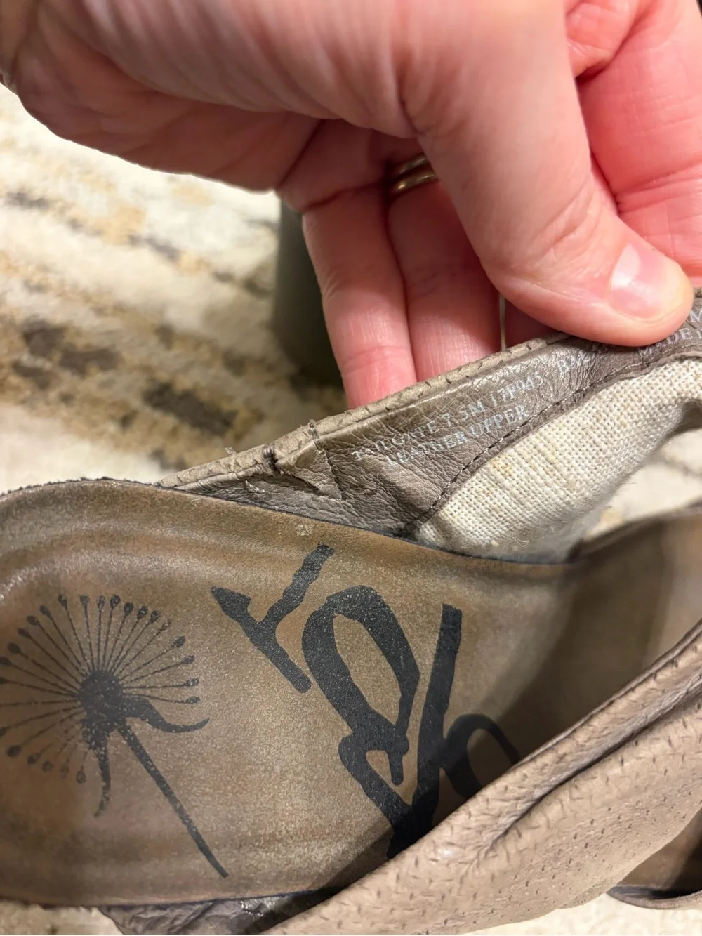 OTBT | Wedge Sandals in Taupe - size 7.5